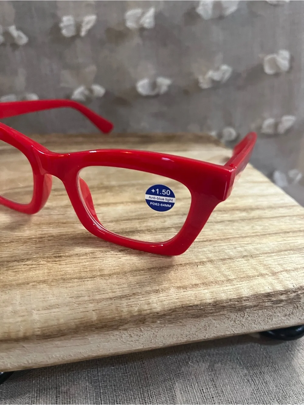 Red Chunky Frame Glasses - Stylish